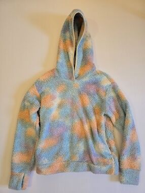 Athleta Girl So Snug Printed Sherpa Hoodie Multi Color Size Lg (12)